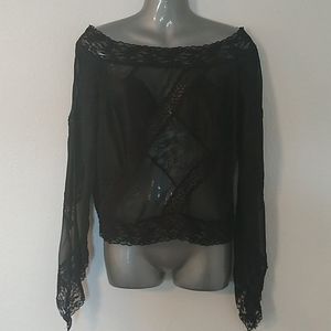 Gothic Lace Blouse Off Shoulder